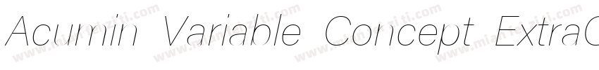 Acumin Variable Concept ExtraConden字体转换